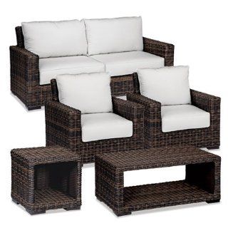 Thos. Baker 5 piece seating set from the hampton java collection in gingko : Patio Chairs : Patio, Lawn & Garden