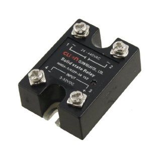 SSR Solid State Relay 4 Screw Terminal Input 3 32V DC Output 15A 24 440V AC: Home Improvement