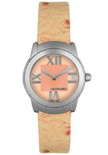 Leonard SP2Q100/45/0620  Watches,Womens  sphere leather watch Stainless Steel, Casual Leonard Quartz Watches