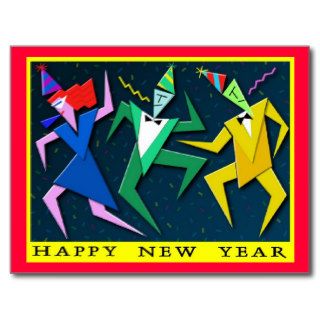Festive New Year postcard