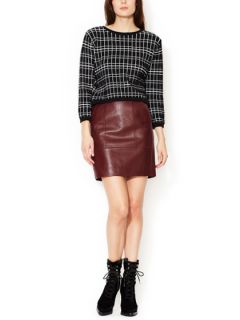 Jekyll Leather Pencil Skirt by Sandro