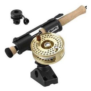 Scotty Baitcaster/Spinning Rod Holder with Threaded Deck Mount : Fishing Rod Racks : Sports & Outdoors