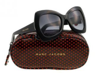 Marc Jacobs MJ456/S Sunglasses 0807 Black/Black (HD Gray Gradient Lens) 53mm: Marc Jacobs: Shoes