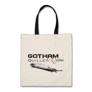 Gotham Quills & Quims Tote   White2 Canvas Bag