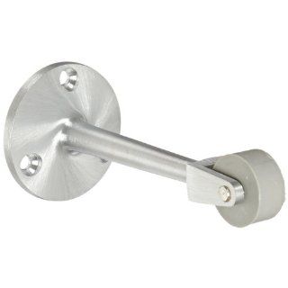 Rockwood 456L.26D Brass Straight Roller Stop, #8 X 3/4" OH SMS Fastener, 6 1/4" Projection, 2" Base Diameter, Satin Chrome Plated Finish: Industrial Hardware: Industrial & Scientific