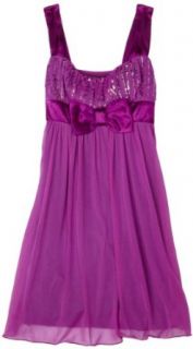 Ruby Rox  Girls 7 16 Caviar Top Dress,Purple/Violet,Large Clothing