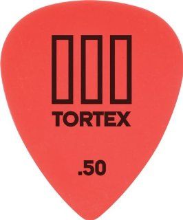 Dunlop 462P50 .50mm Tortex T3 Sharp Tip Guitar Picks, 12 Pack: Musical Instruments