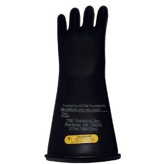 Salisbury Electrical Gloves, Size 11, Black, Class 2   E214B/11 and lab testing report Science Lab Rubber Hand Protectors
