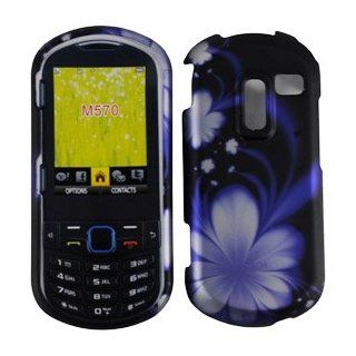 For Straight Talk Samsung R455c Accessory   Blue Daisy Design Hard Case Cover + LF Screen Wiper: Cell Phones & Accessories