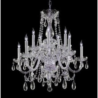 Crystorama Lighting Group 130 CH Three Light Foyer Pendant from the Calypso Collection, Polished Chrome   Chandeliers  