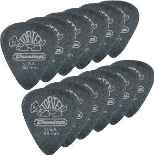 Dunlop 488P114 1.14mm Tortex Pitch Black Guitar Picks, 12 Pack Musical Instruments