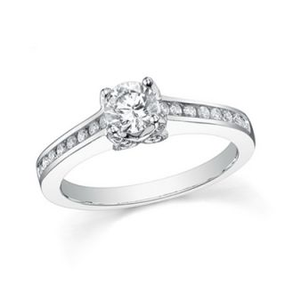 CT. T.W. Diamond Engagement Ring in 14K White Gold   Size 4.0