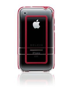 Belkin BodyGuard Halo Polycarbonate 2 Piece Case, w/Screen Protector, iPhone 3Gs 3G, F8Z461 006, Clear/Red Cell Phones & Accessories