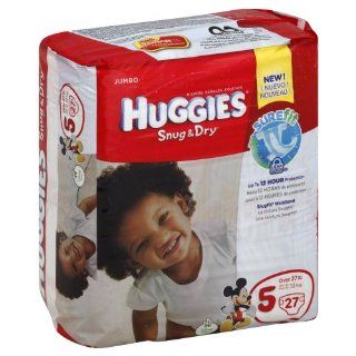 Huggies Diapers, Size 5 (Over 27 lb), Disney Baby, Jumbo 27 diapers Health & Personal Care