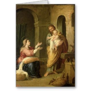 The Holy Family, c.1660 70 Greeting Cards