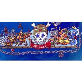Shop Oopsy daisy Tattoo   Boy   Blue Canvas Wall Art by Jones Segarra, 48x24 in at the  Home Dcor Store