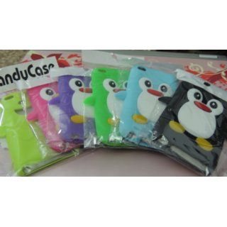 The Friendly Swede Basics   Bundle of 5 Apple iPod Touch 4 4G 4th Gen Penguin Soft Silicone Rubber Skins Covers Cases + Microfiber Cloth Cell Phones & Accessories