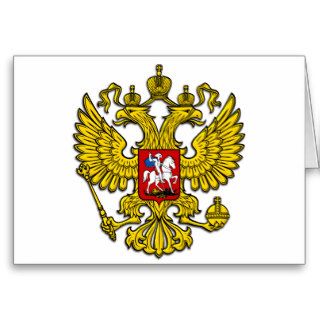 Russia Crest Greeting Cards
