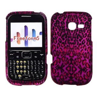 2D Hotpink Cheetah Samsung Freeform 5 R480C U.S.Cellular Case Cover Phone Protector Snap on Cover Case Faceplates: Cell Phones & Accessories
