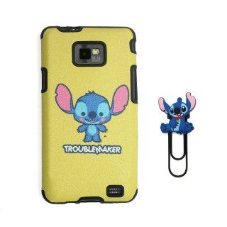 Euclid+   Yellow Stitch & Lilo Style TPU Soft Case Cover for Samsung Galaxy S2 SII I9100 with Stitch Bookmark: Electronics