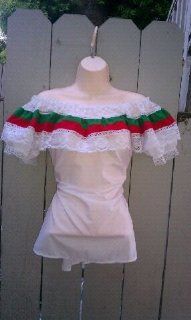 Womens Tri Color Mexican Blouse Size Small: Everything Else