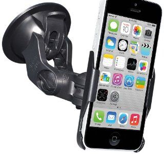 Amzer Suction Windshield/Dashboard Cup Mount Holder for iPhone 5C   Retail Packaging   Black: Cell Phones & Accessories