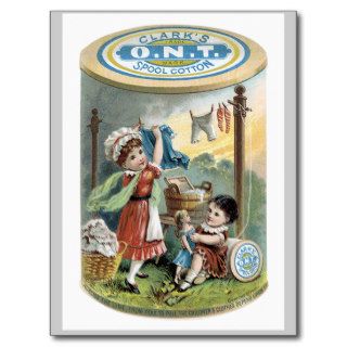 Thread Vintage Trade Card Advertisement Postcards