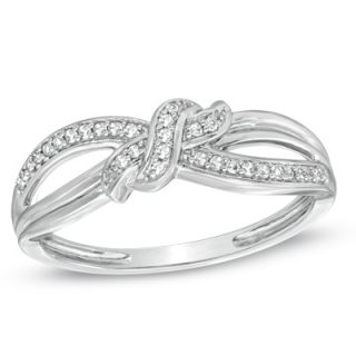 split shank knot ring in 10k white gold orig $ 259 00 now $ 220 15