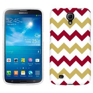 Samsung Mega Chevron Garnet and Gold on White Phone Case Cover: Cell Phones & Accessories