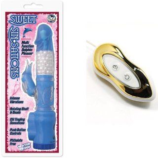 Sweet Sin Sations Dolphin   Blue and Peanut Vibrator Combo: Health & Personal Care