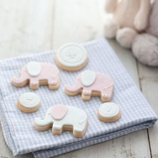 new baby boy biscuit gift box by honeywell bakes