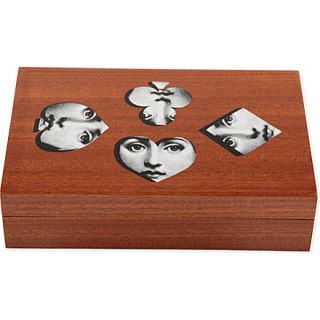 FORNASETTI   Visi Faces wooden playing cards box