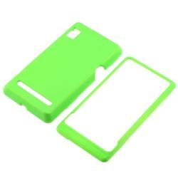 Neon Green Rubber Coated Case for Motorola A955 Droid 2 INSTEN Cases & Holders