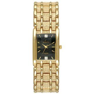 Elgin FM486 Men's Gold Tone Diamond Watch: Elgin: Watches