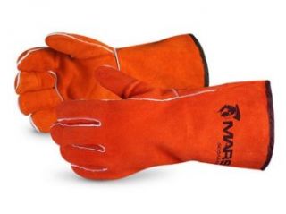Superior 505MARS Mars Deluxe Sidesplit Leather High Heat Resistant Welding Glove with Kevlar Sewn, Work, X Large, Orange (Pack of 1 Dozen): Welding Safety Gloves: Industrial & Scientific