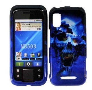 Blue Skull Hard Case Cover for Motorola Flipside MB508: Cell Phones & Accessories