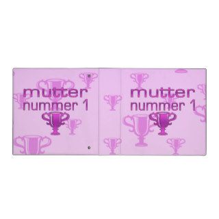 German Gifts for Moms: Mutter Nummer 1 3 Ring Binders