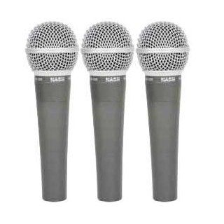 Nash ville NA 508 3 Pack Dynamic Handheld Microphone: Musical Instruments