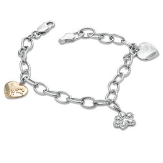 ASPCA® Tender Voices™ Diamond Accent Animal Charm Bracelet in