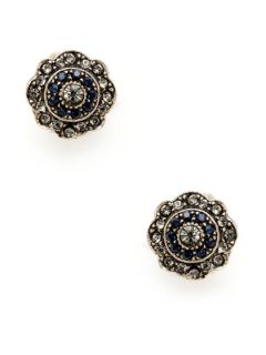 Swarovski Crystal Flower Earrings by Azaara Vintage