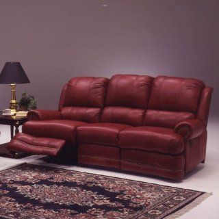 Morgan Leather Reclining Loveseat Color: Fashion   Off White, Nailhead Detail: Small Round Antique   Spaced, Type: Power   Love Seats