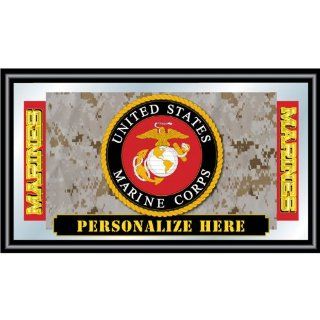 Personalized United States Marine Corp Logo Framed Mirror : Sports Related Merchandise : Sports & Outdoors