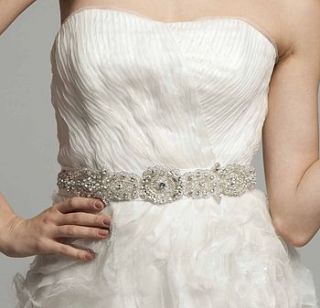 bridal sash belt made with swarovski crystals by melanie potro bridal couture