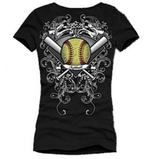 Katydid Peace, Love, Softball Shirt (X Large, Black) at  Womens Clothing store: Fashion T Shirts