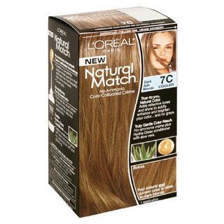 L'Oreal Natural Match Hair Color, 7C Dark Ash Blonde : Chemical Hair Dyes : Beauty