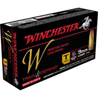 Winchester Train  Defend Ammo 9mm Luger 147 gr. FMJ 50 Rounds 778680