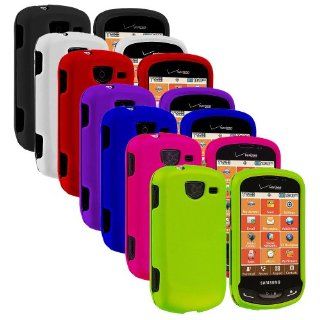 Importer520 7in1 Colorful Combo Rubberized Hard Protector Case Cover for Samsung Brightside U380: Cell Phones & Accessories