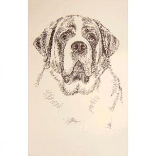Kline Dog Art: Saint Bernard Hand Signed Art Lithograph