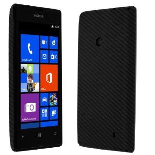 Skinomi TechSkin   Nokia Lumia 525 Screen Protector + Carbon Fiber Black Full Body Skin Protector / Front & Back Premium HD Clear Film / Ultra High Definition Invisible and Anti Bubble Crystal Shield with Free Lifetime Replacement Warranty   Retail Pa