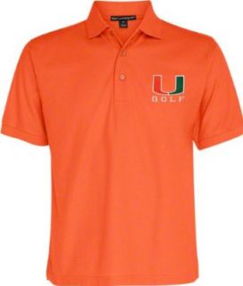 Miami Hurricanes Orange Golf Polo Shirt: Clothing